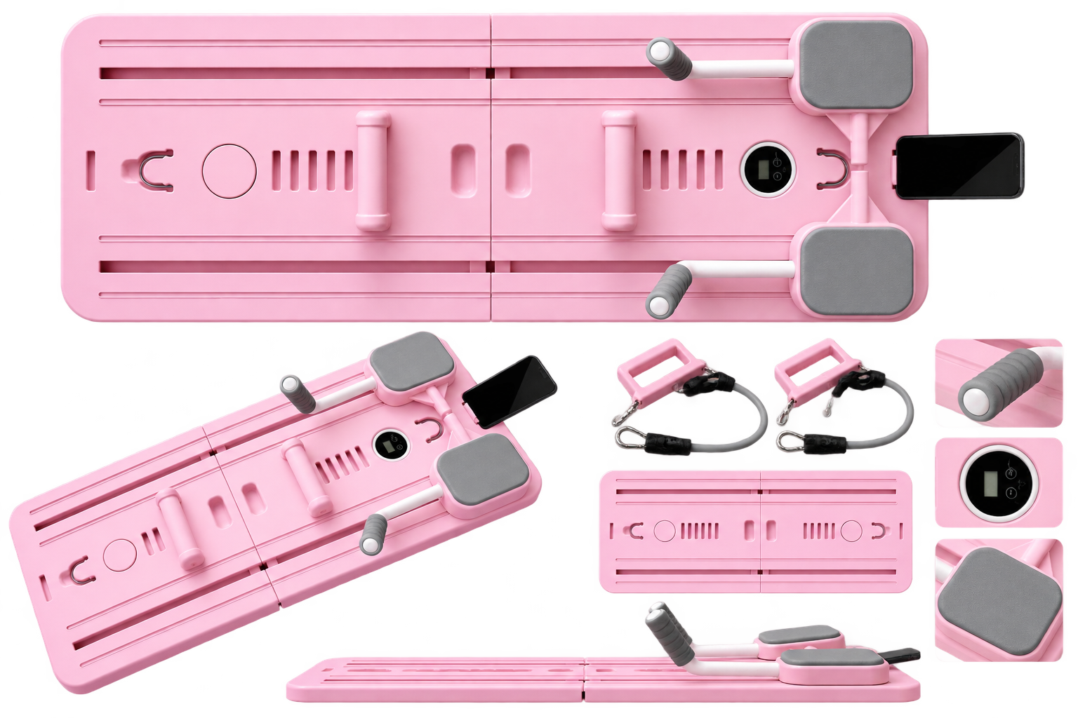 Pilates board — multiple angles in pink